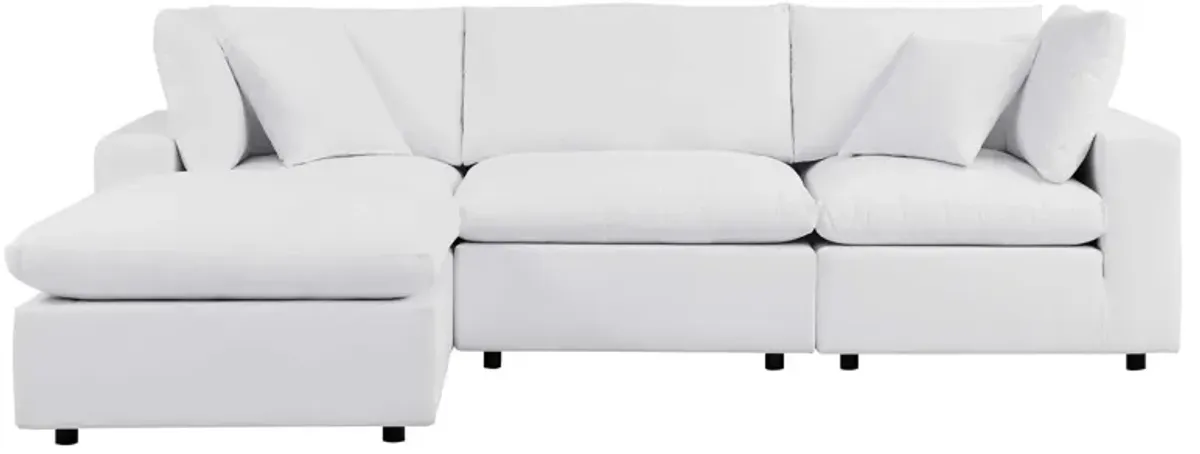 Commix 4-Piece Sunbrella® Outdoor Patio Sectional Sofa by Modway White