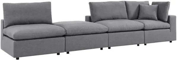 Commix 4-Piece Sunbrella® Outdoor Patio Sectional Sofa by Modway Gray