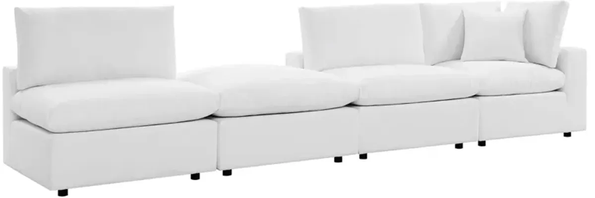 Commix 4-Piece Sunbrella® Outdoor Patio Sectional Sofa by Modway White