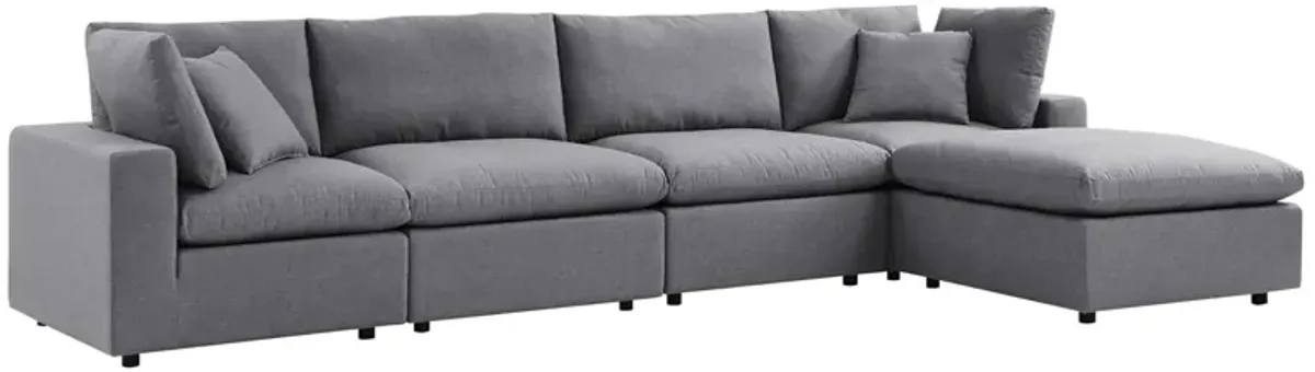 Commix 5-Piece Sunbrella® Outdoor Patio Sectional Sofa by Modway White