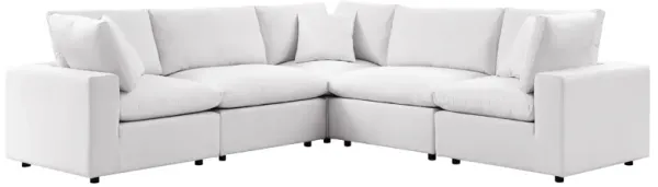 Commix 5-Piece Outdoor Patio Sectional Sofa by Modway White