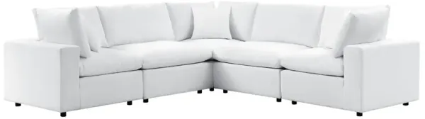 Commix 5-Piece Sunbrella® Outdoor Patio Sectional Sofa by Modway White