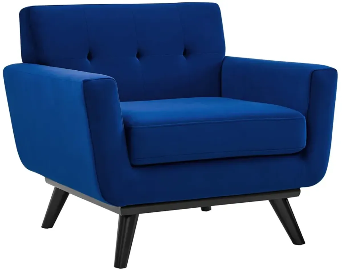 Engage Performance Velvet Armchair by Modway Navy