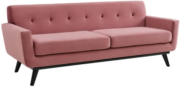 Engage Performance Velvet Sofa by Modway Dusty Rose