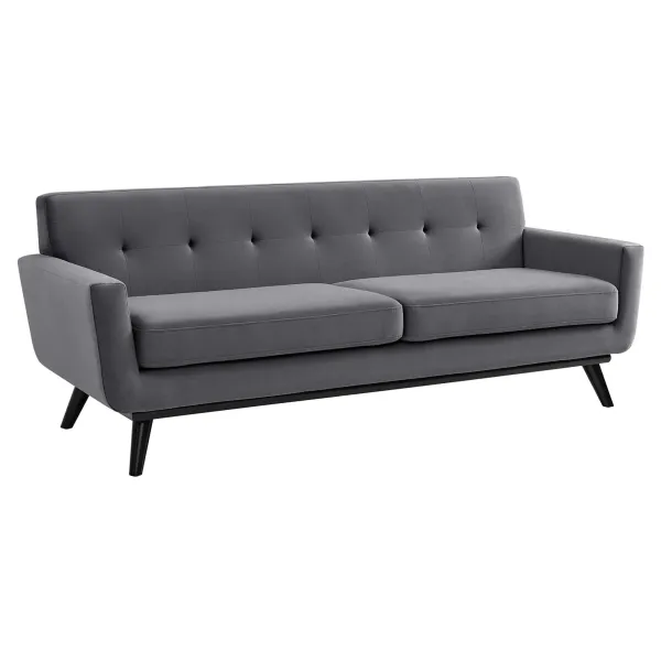 Engage Performance Velvet Sofa by Modway Gray