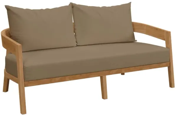 Brisbane Teak Wood Outdoor Patio Loveseat by Modway