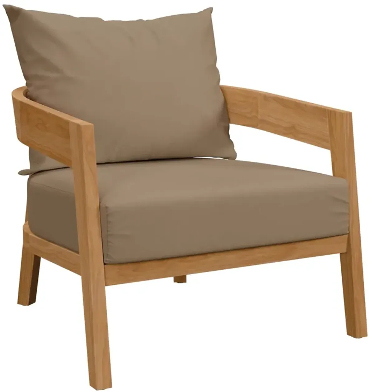 Brisbane Teak Wood Outdoor Patio Armchair by Modway