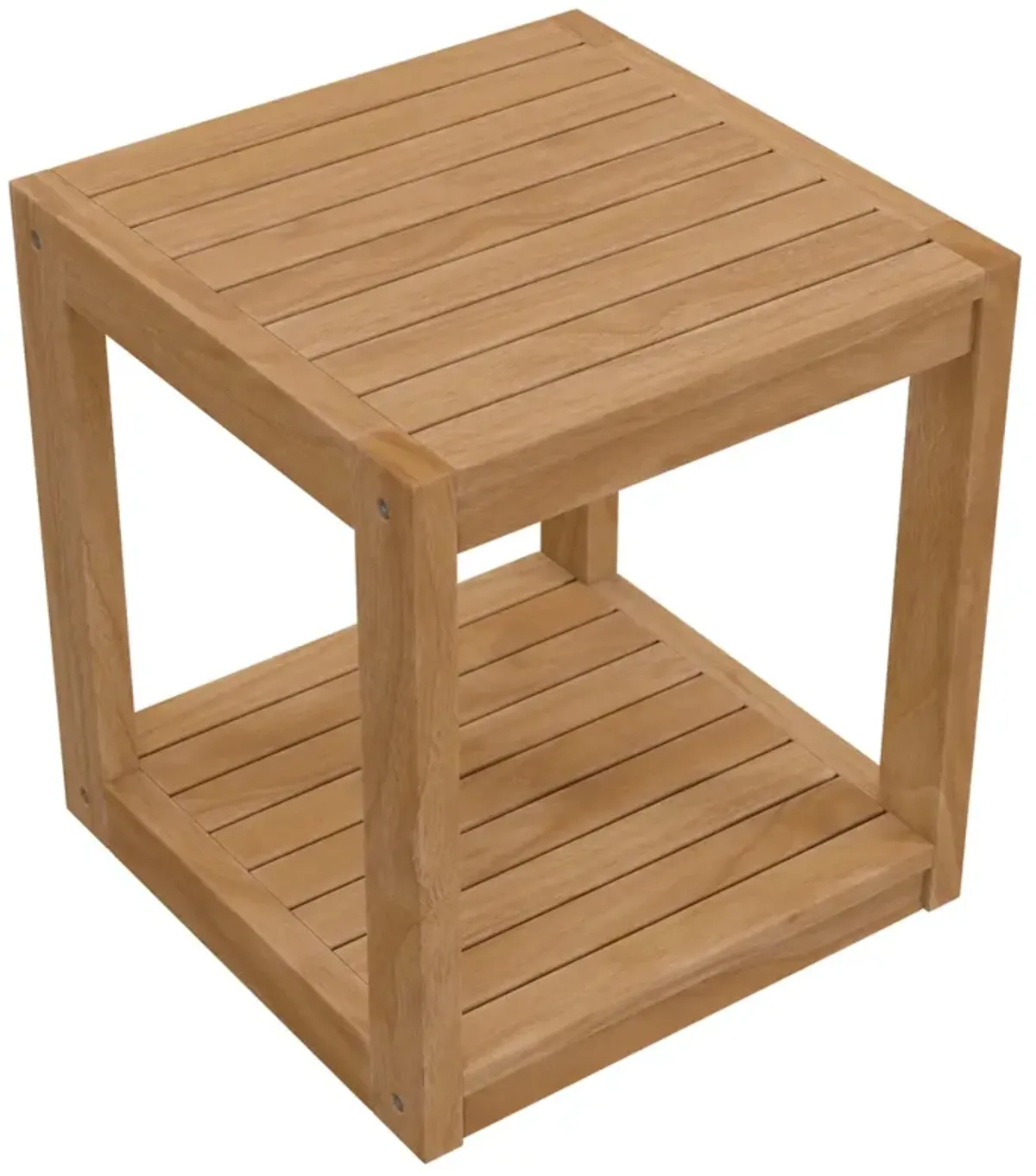 Carlsbad Teak Wood Outdoor Patio Side Table by Modway Natural