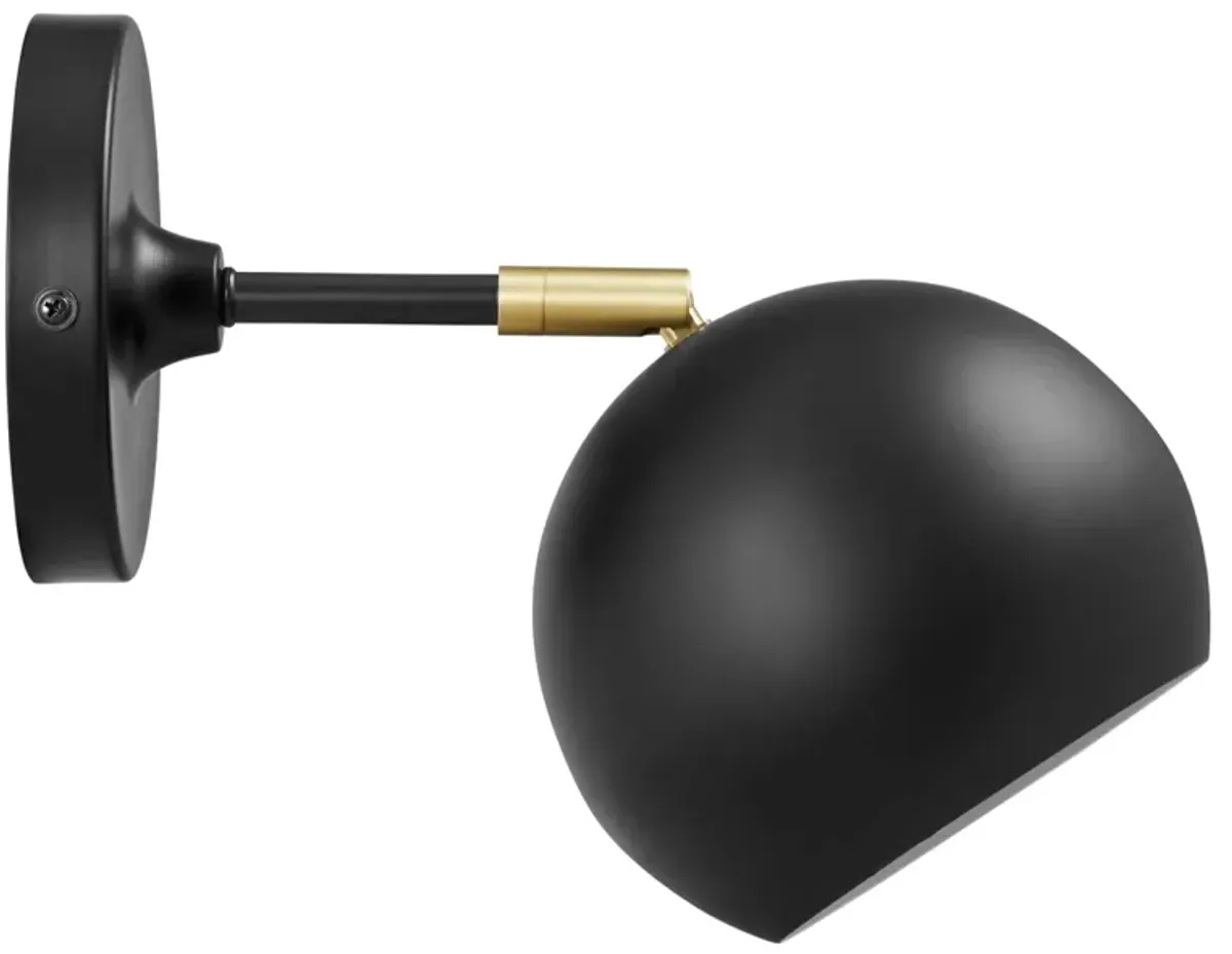 Chalice 4" Swing-Arm Metal Wall Sconce by Modway Black