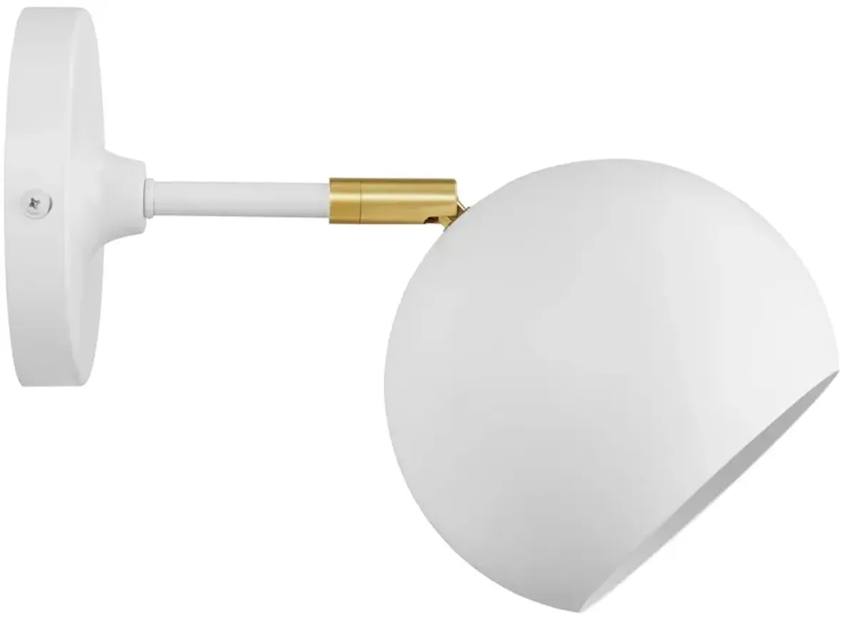 Chalice 4" Swing-Arm Metal Wall Sconce by Modway White