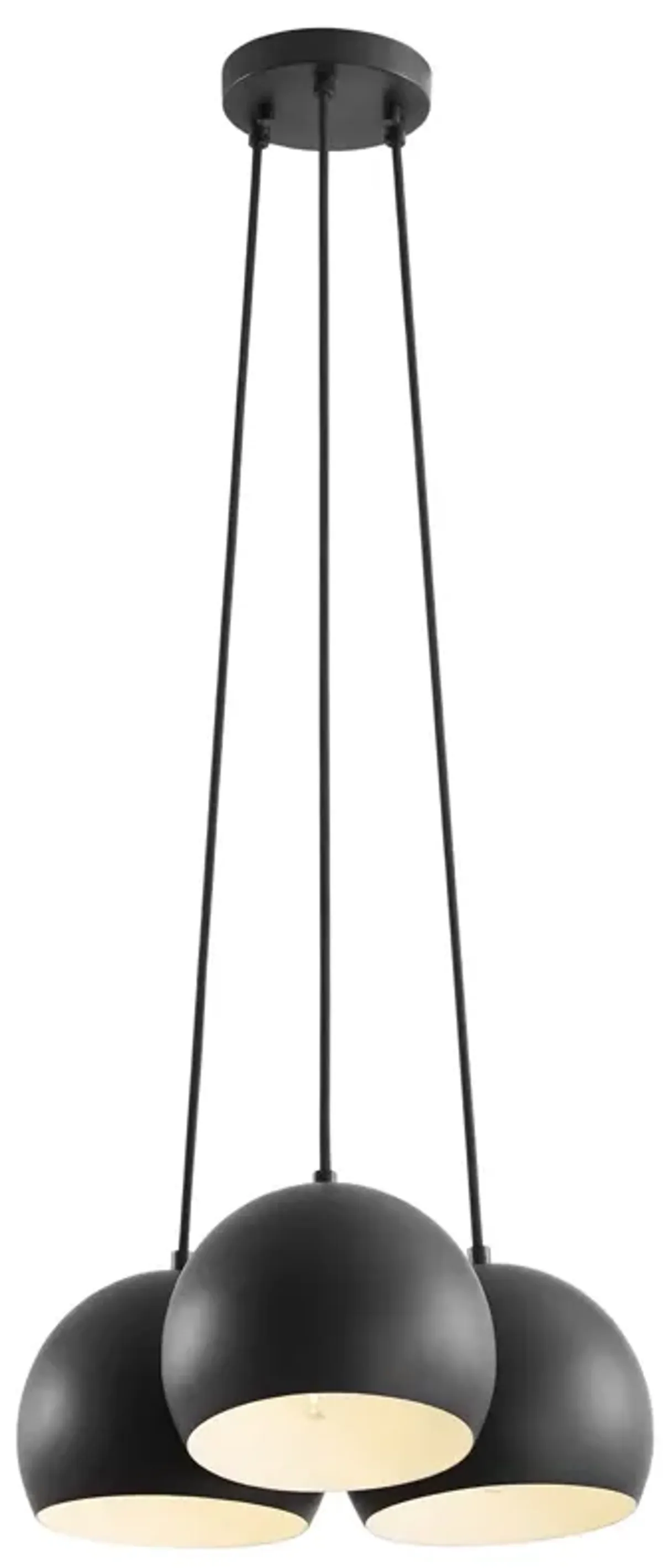 Chalice 3-Light Metal Pendant by Modway Black