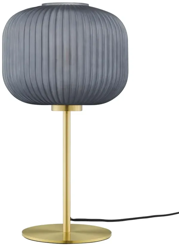 Reprise Glass Sphere Glass and Metal Table Lamp by Modway Black Satin Brass