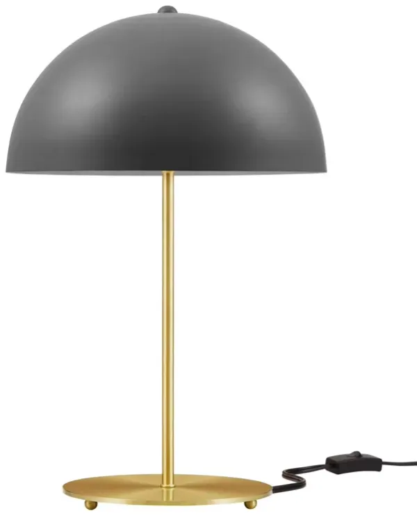 Ideal Metal Table Lamp by Modway Gray Satin Brass