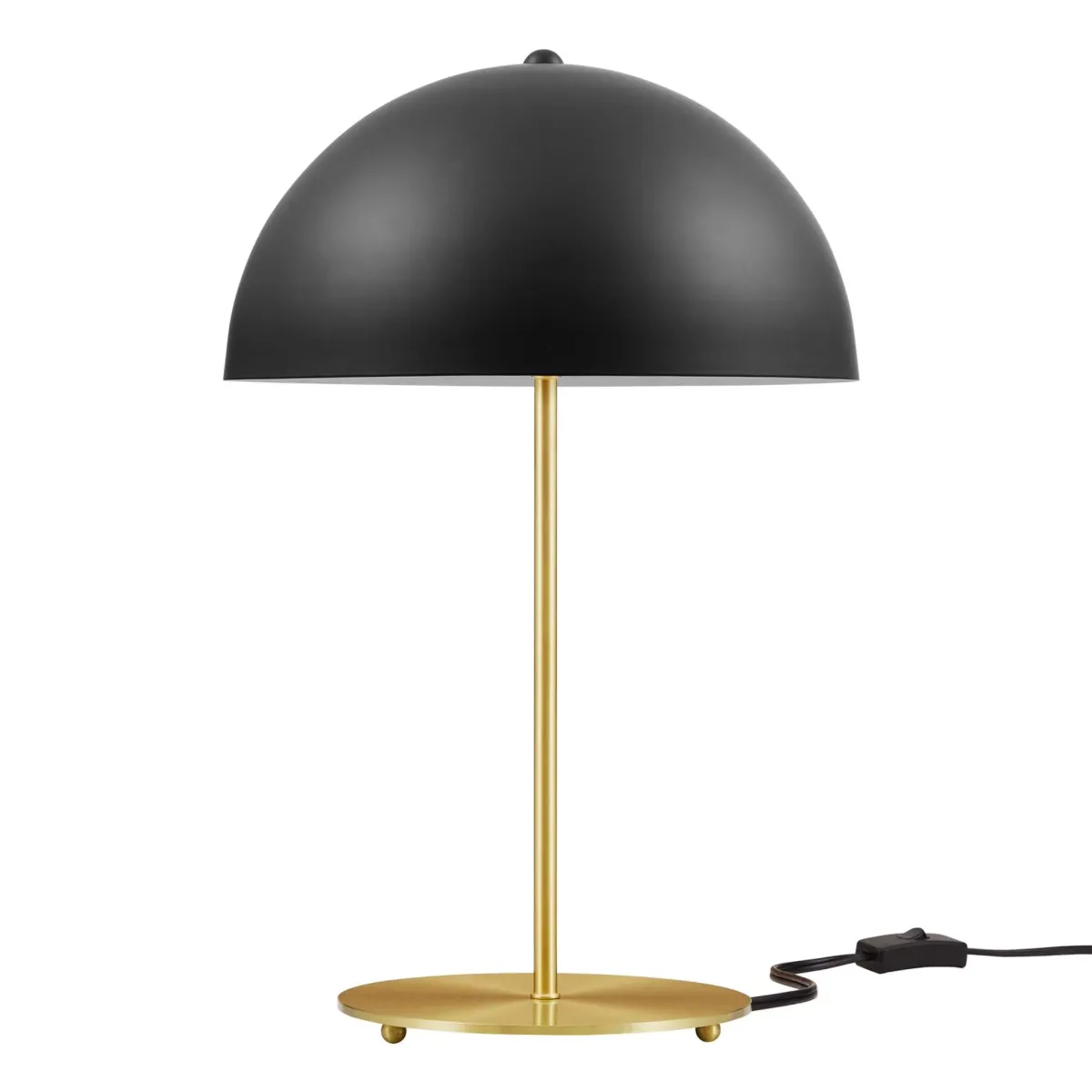 Ideal Metal Table Lamp by Modway Pink Satin Brass