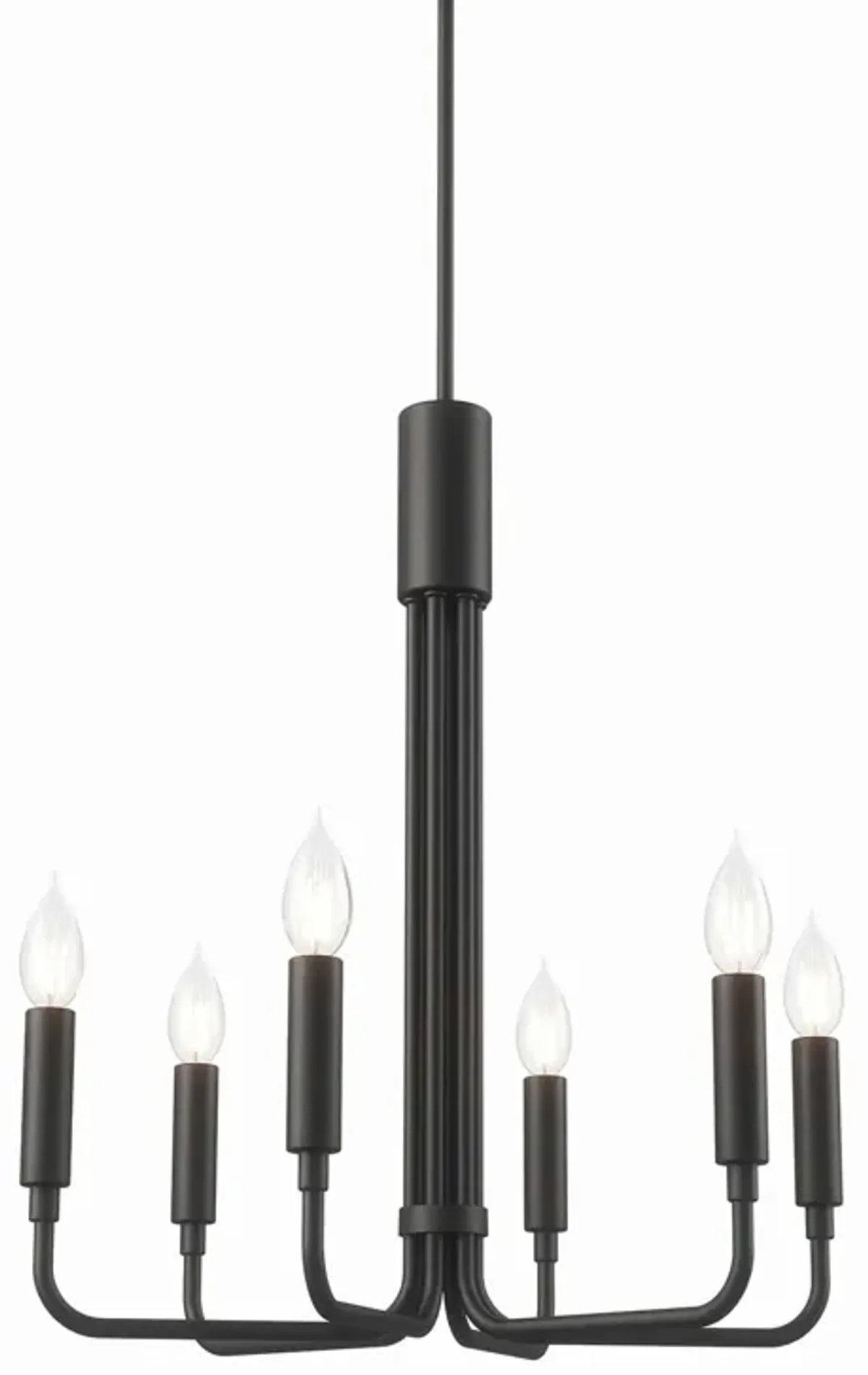 Rekindle 6-Light Chandelier by Modway Black