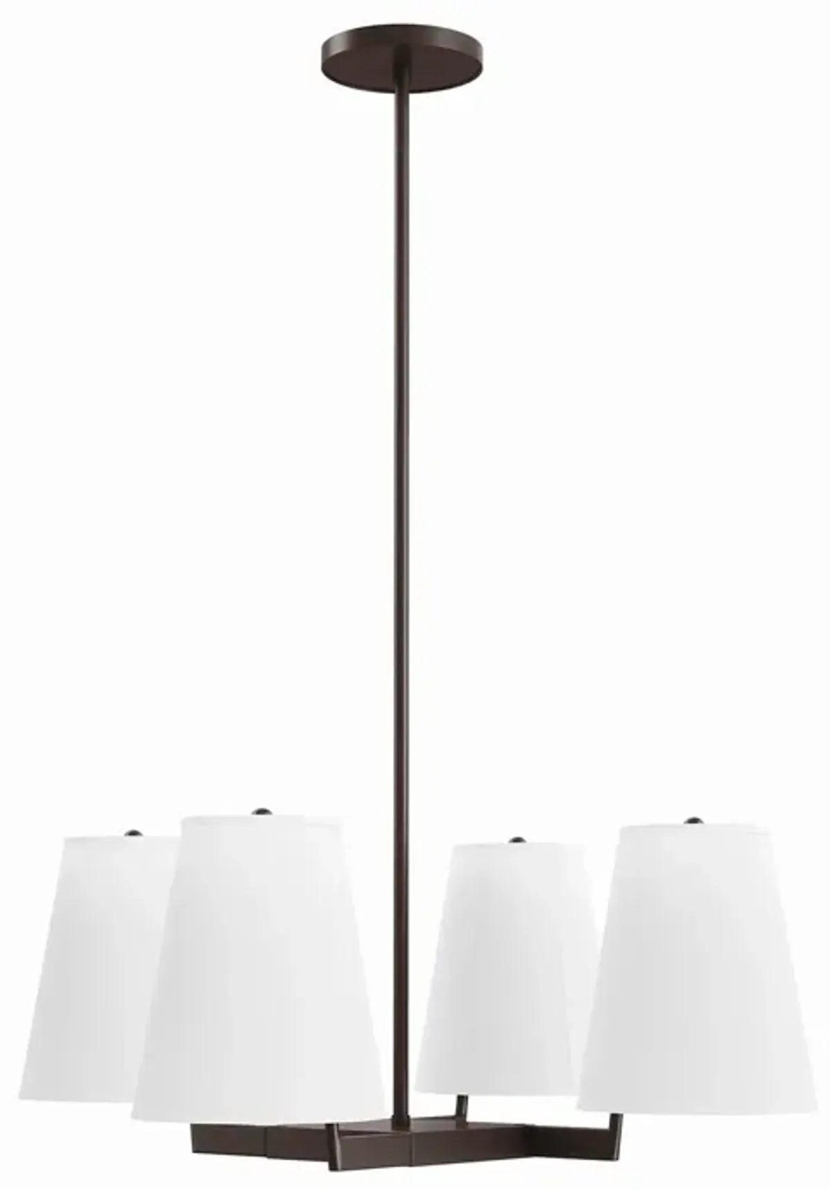 Mercer 4-Light Pendant Light by Modway White Bronze