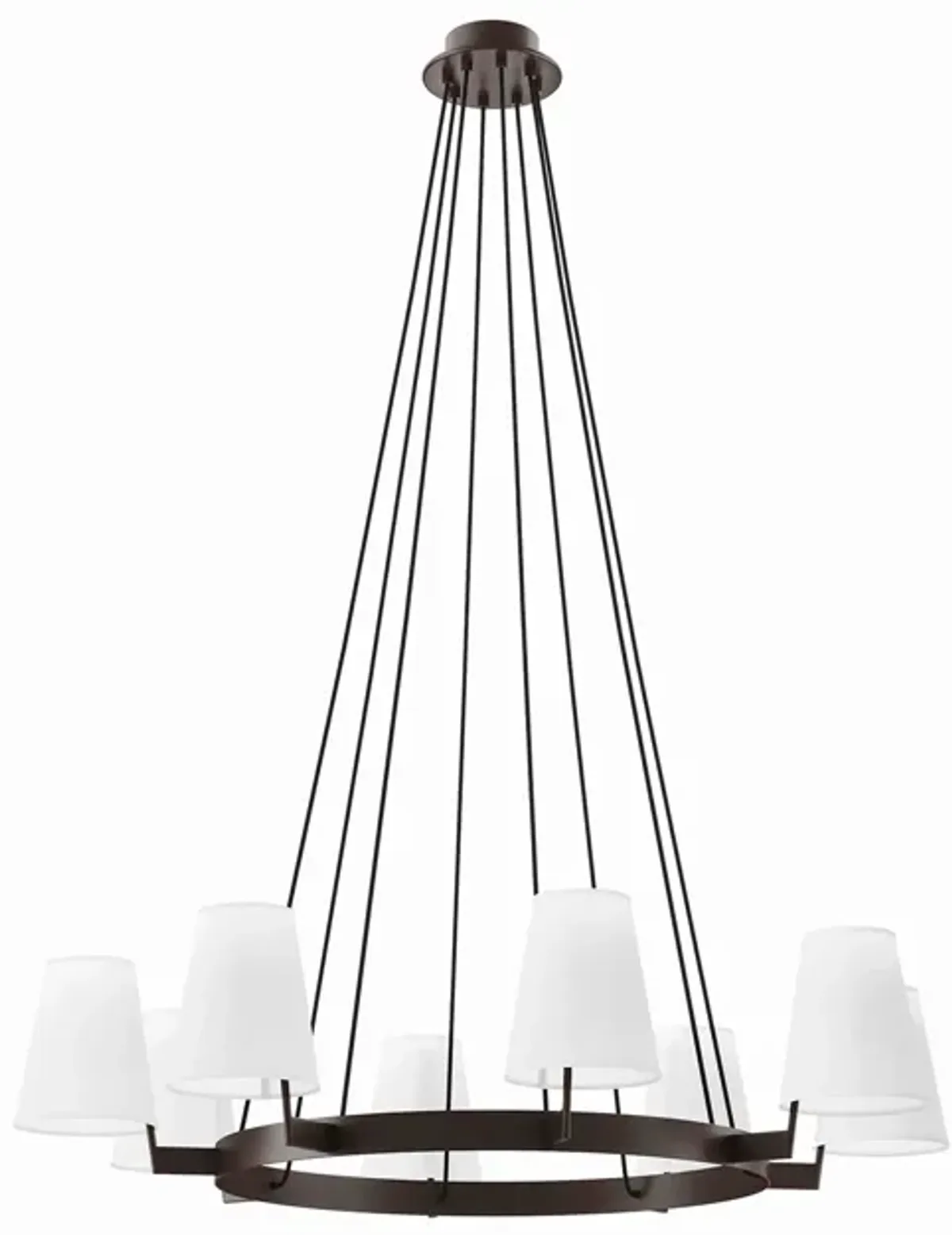 Surround 8-Light Chandelier by Modway White Satin Brass