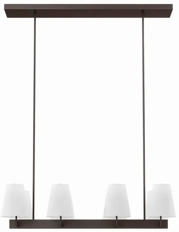 Enthrall 8-Light Chandelier by Modway White Bronze