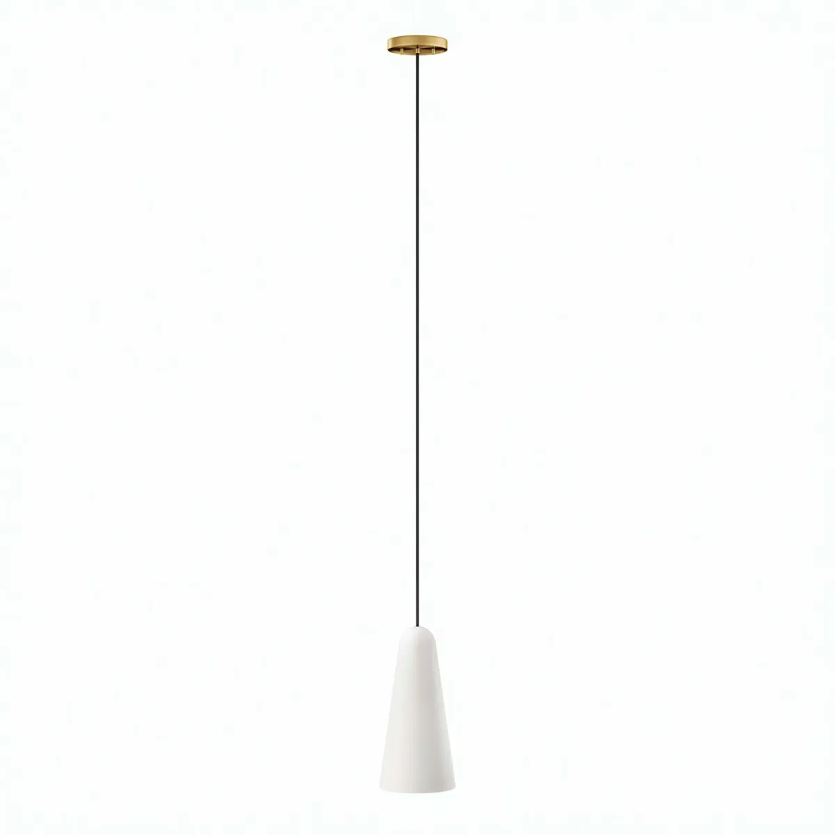Beacon 1-Light Pendant Light by Modway Opal Satin Brass