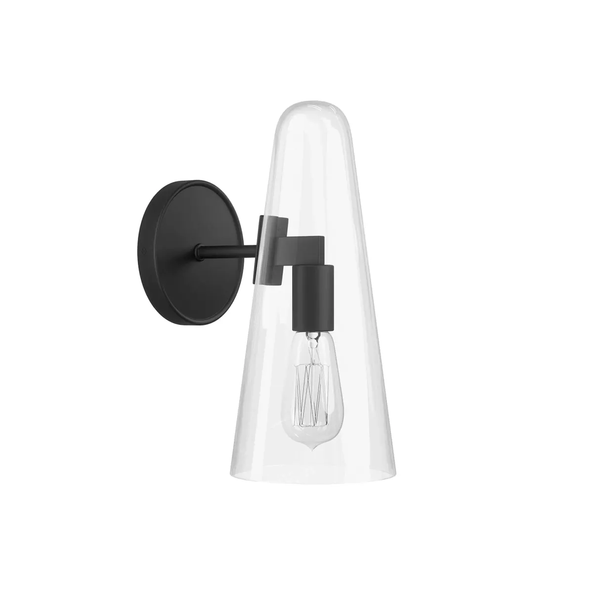 Beacon 1-Light Wall Sconce by Modway Clear Black