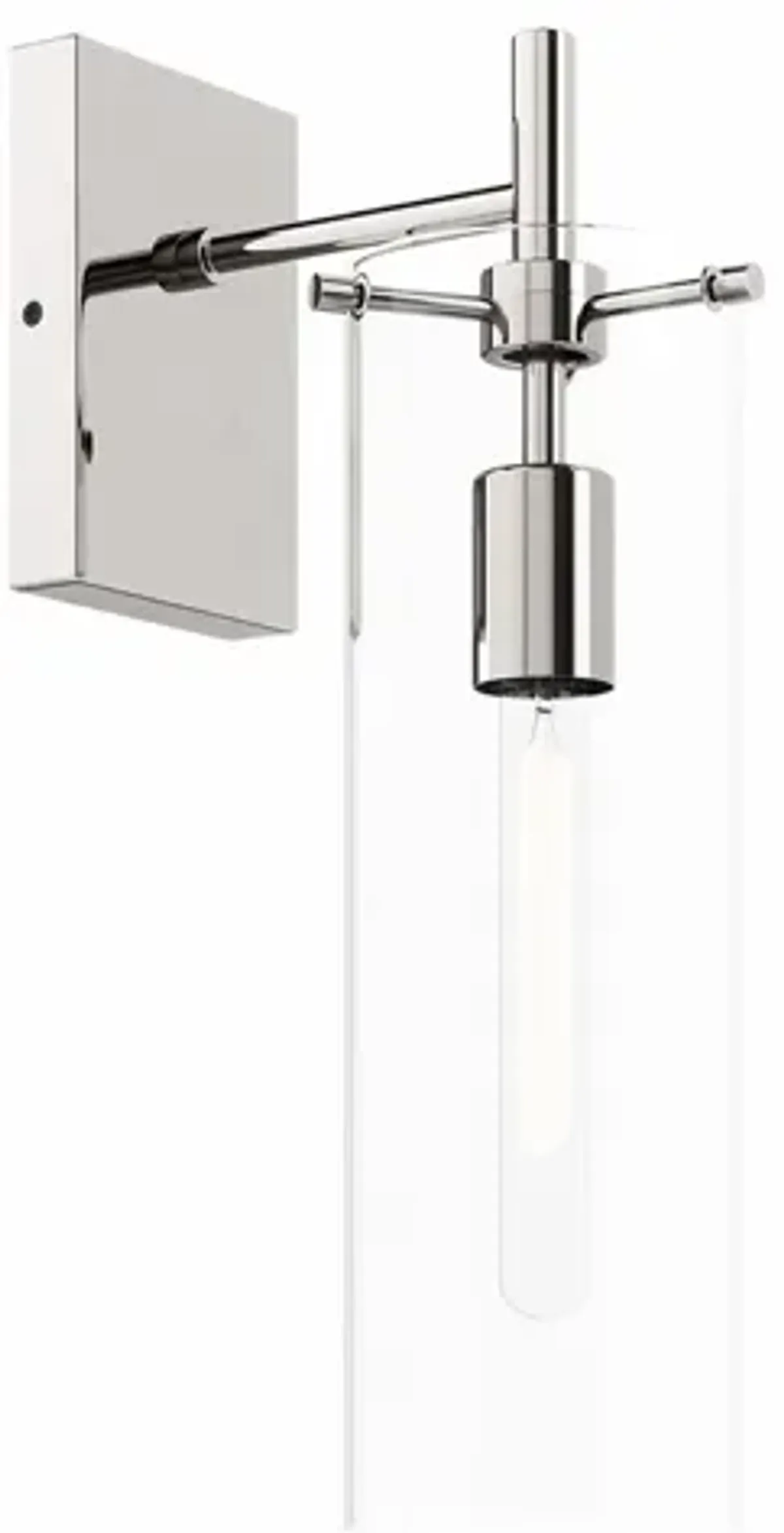 Skylark Wall Sconce by Modway Clear Polished Nickel