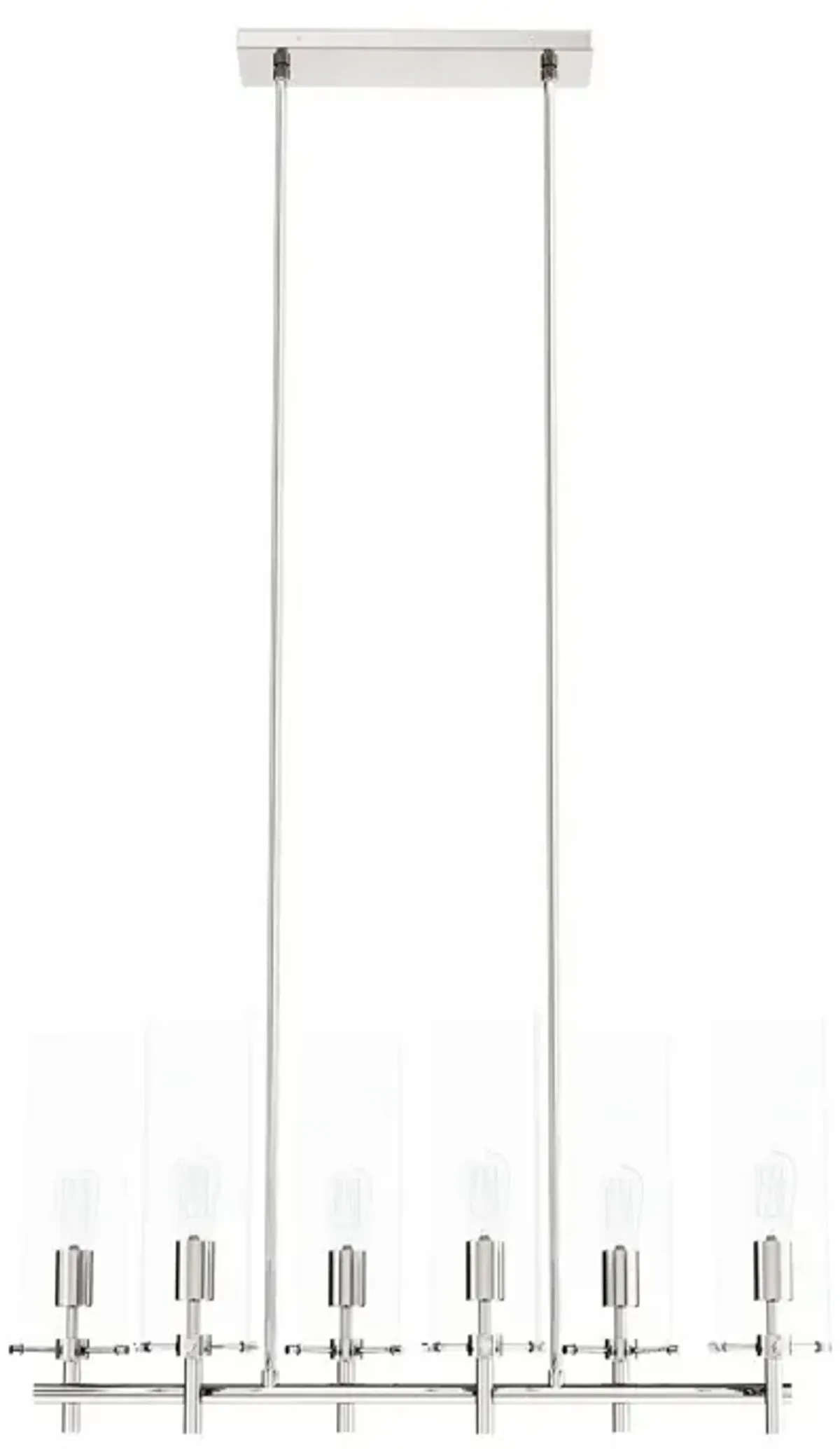 Skylark 6-Light Chandelier by Modway Clear Polished Nickel