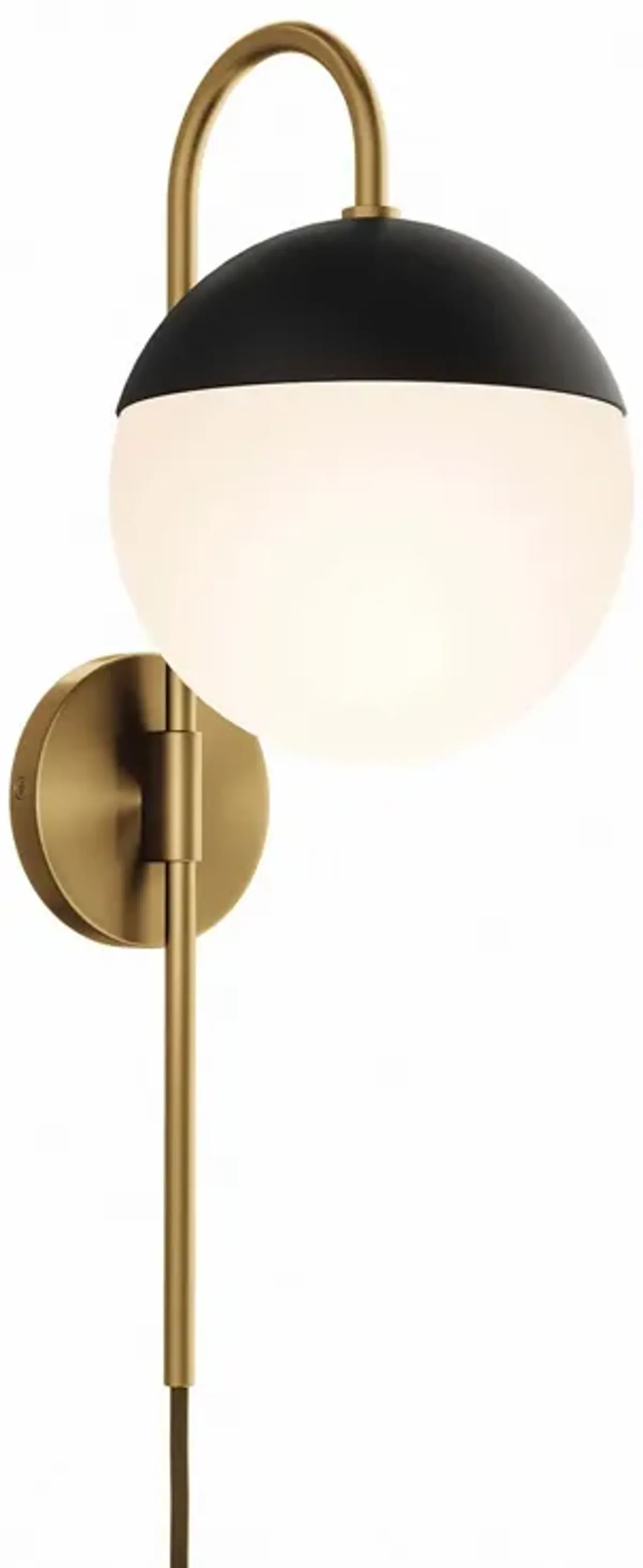 Stellar 1-Light Wall Sconce by Modway Opal Satin Brass