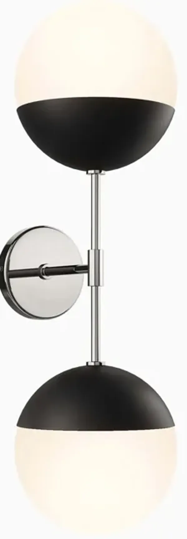 Stellar 2-Light Wall Sconce by Modway Opal Polished Nickel