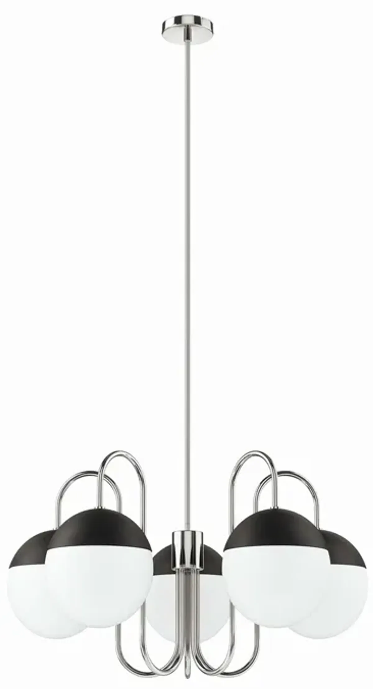 Stellar 5-Light Chandelier by Modway Opal Satin Brass