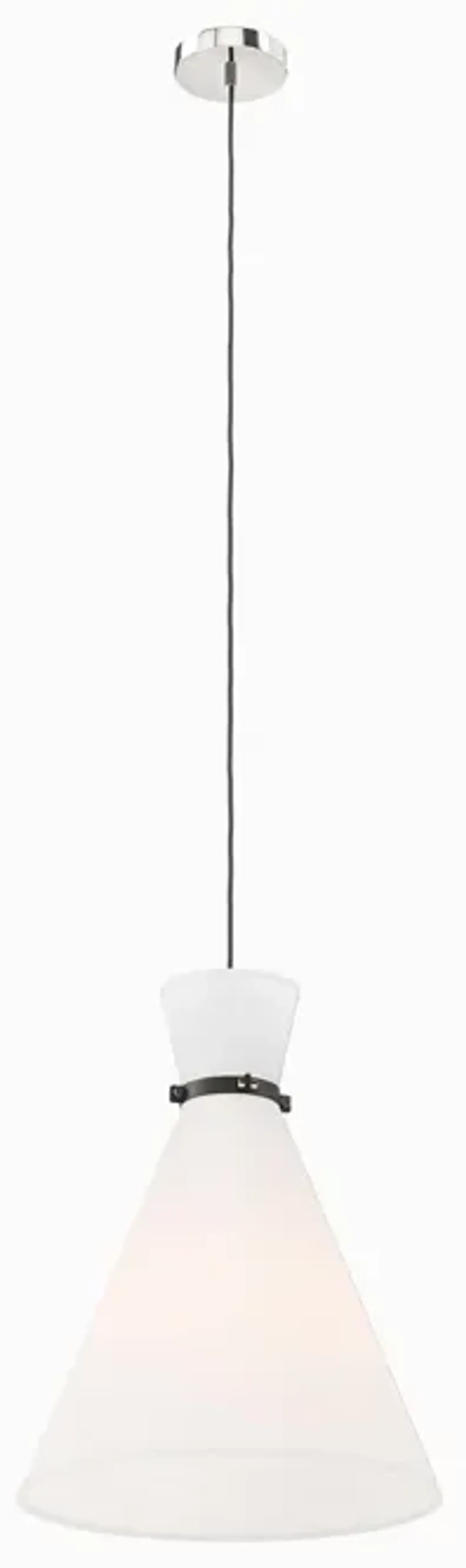 Starlight 1-Light Pendant Light by Modway White Polished Nickel