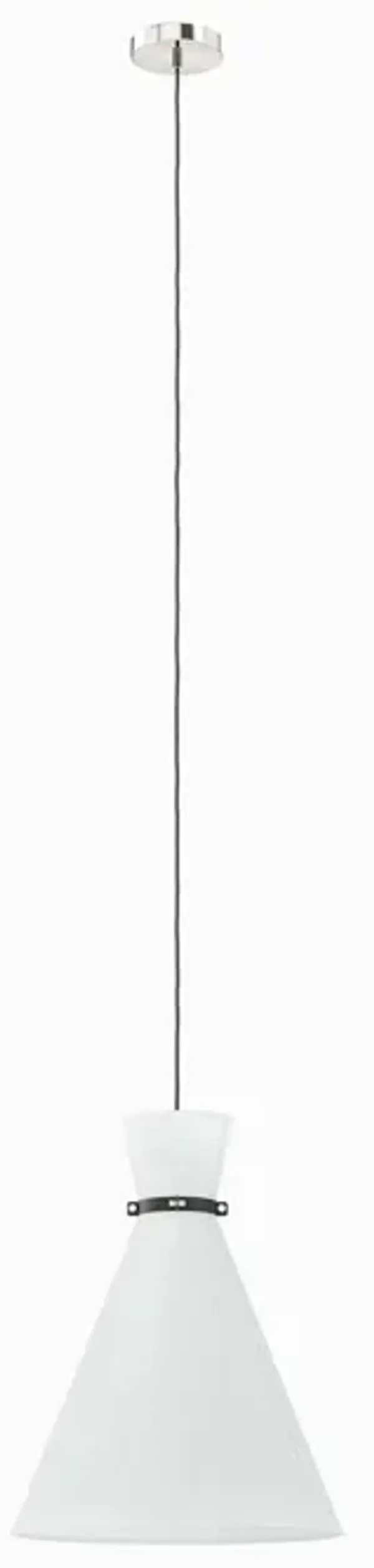 Starlight 1-Light Pendant Light by Modway White Polished Nickel