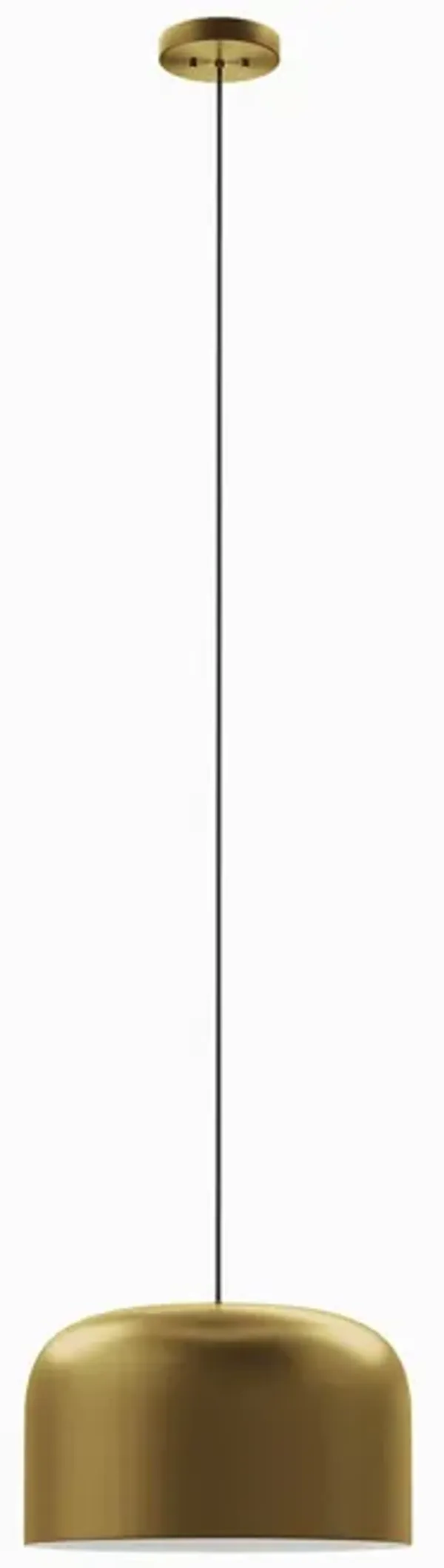 Avenue 1-Light Pendant Light by Modway Satin Brass