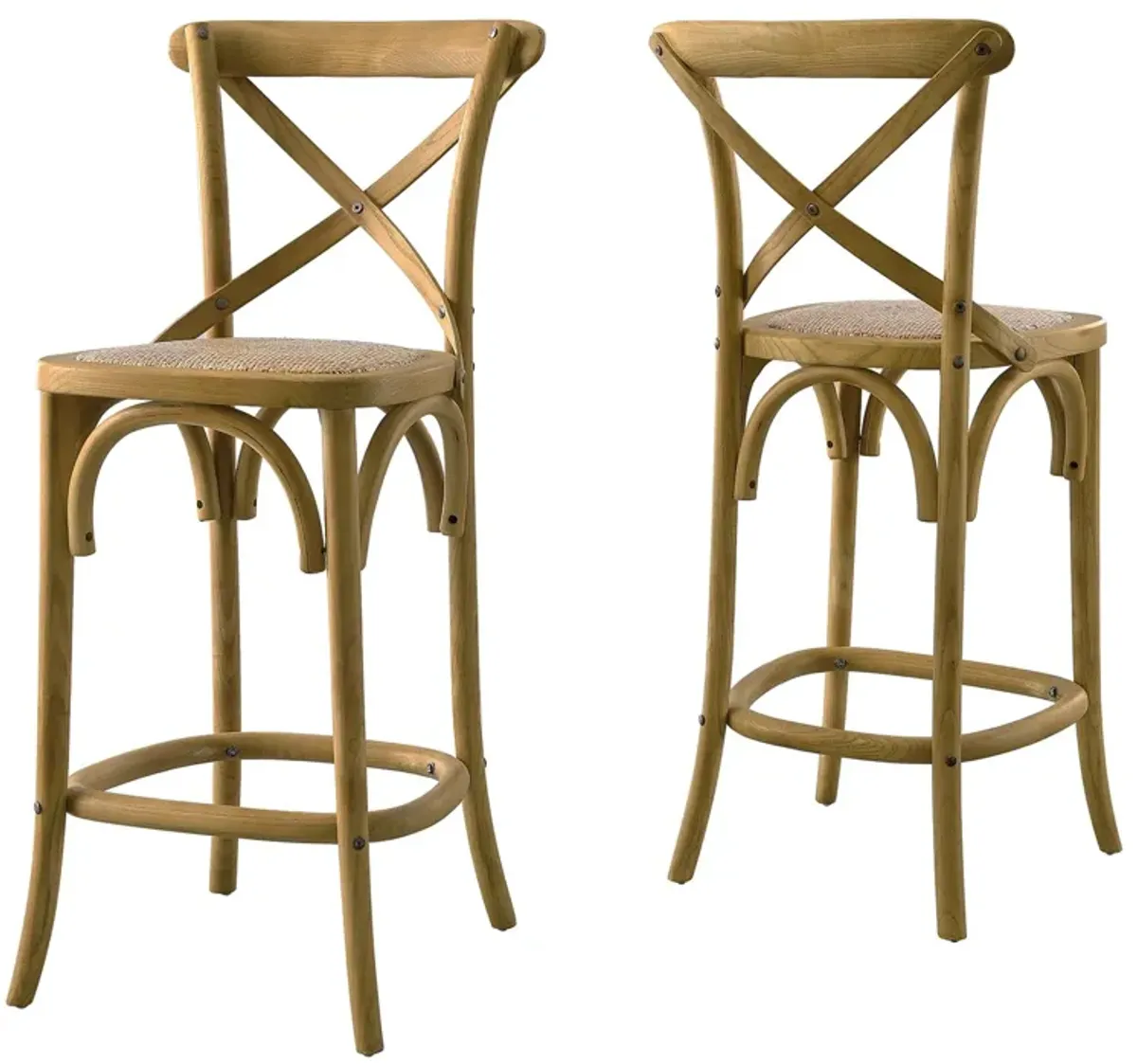 Gear Counter Stool by Modway Natural