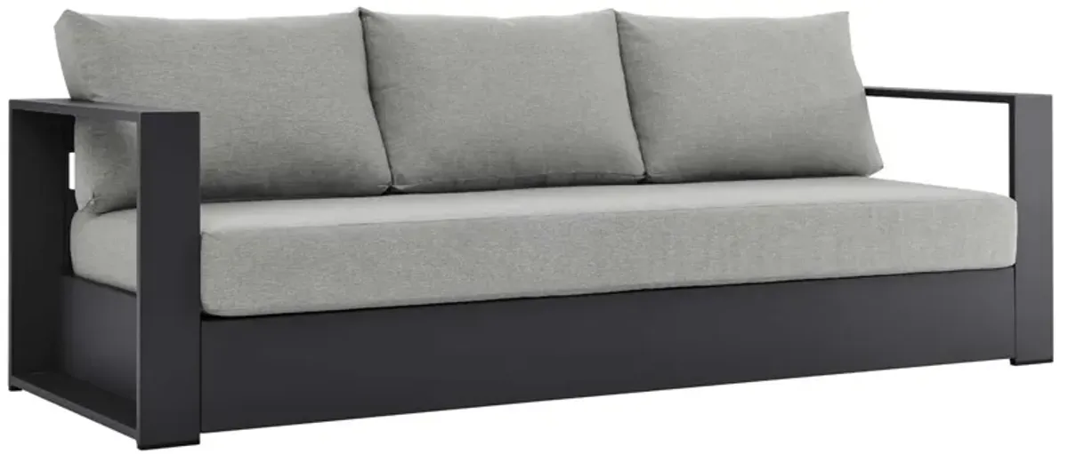 Tahoe Outdoor Patio Powder-Coated Aluminum Sofa by Modway Gray Gray