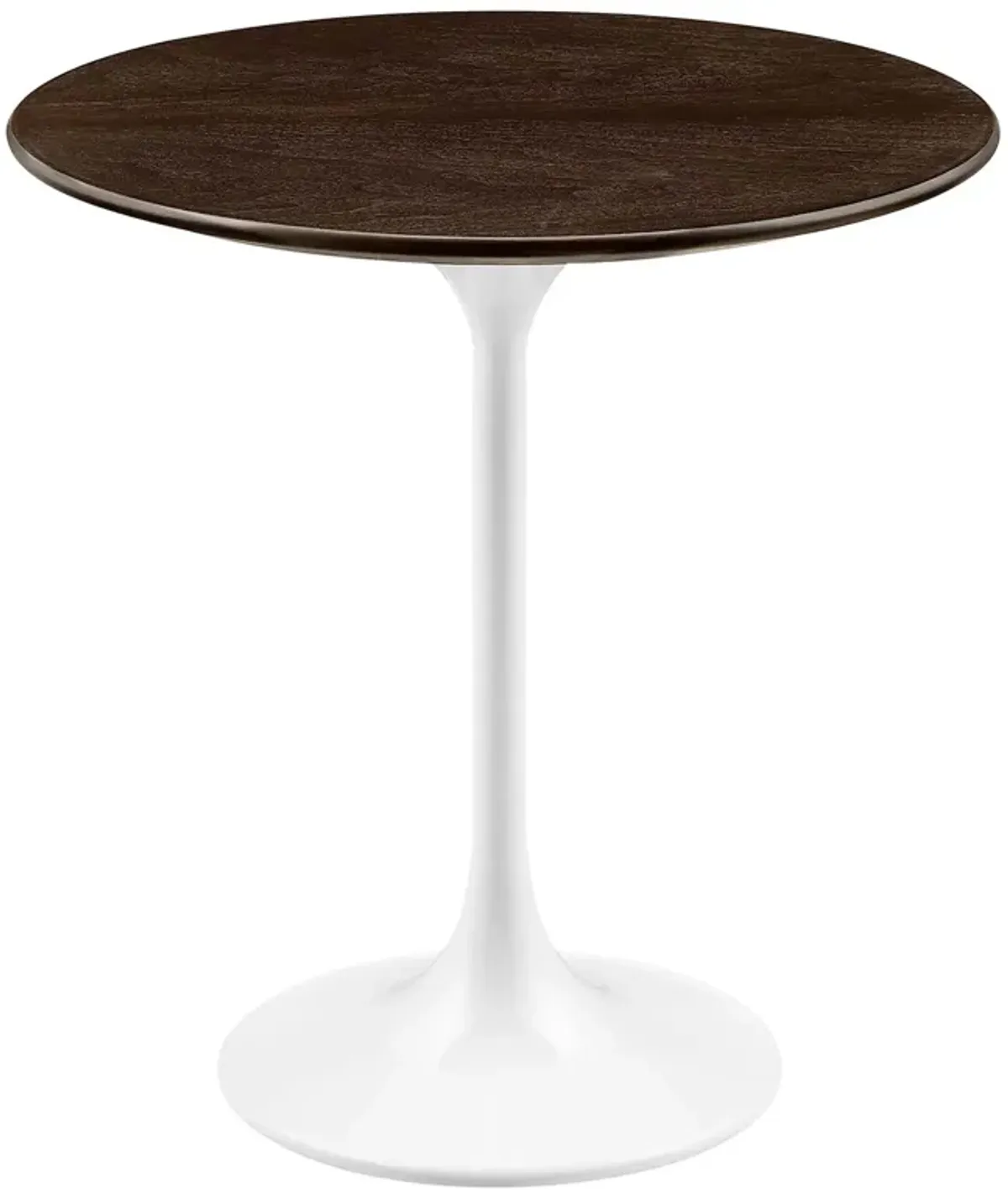 Lippa Round Wood Side Table by Modway 20" / White Cherry Walnut
