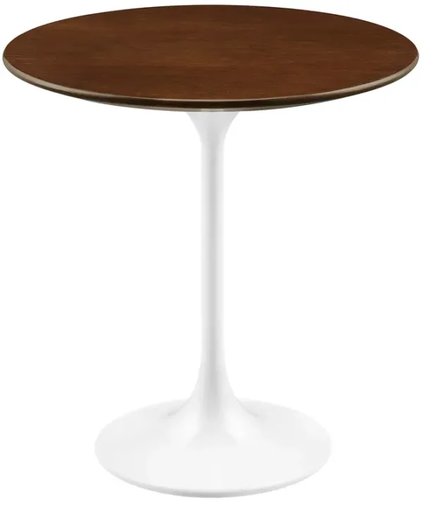 Lippa Round Wood Side Table by Modway 20" / White Walnut