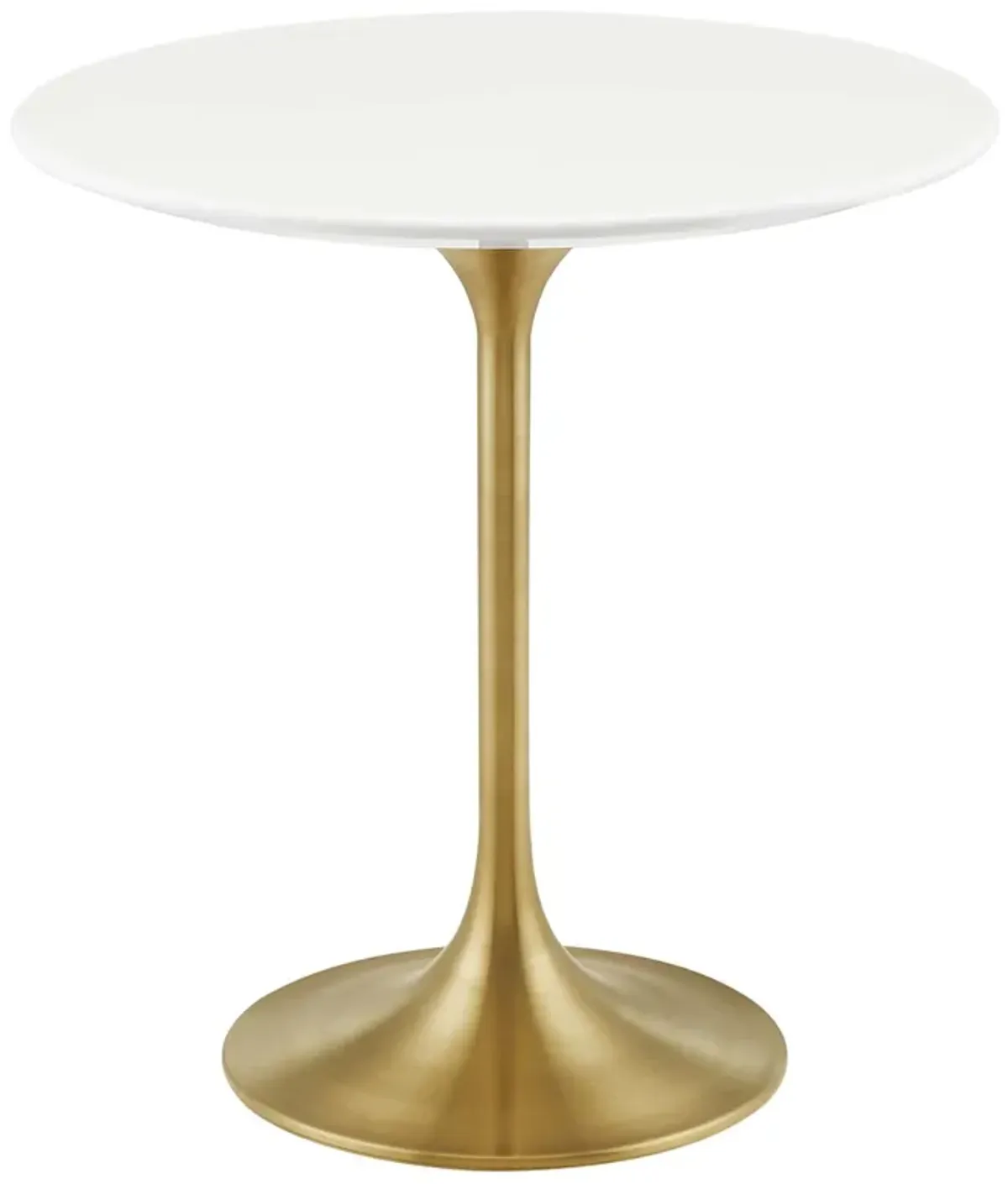 Lippa Round Wood Side Table by Modway 20" / Gold White