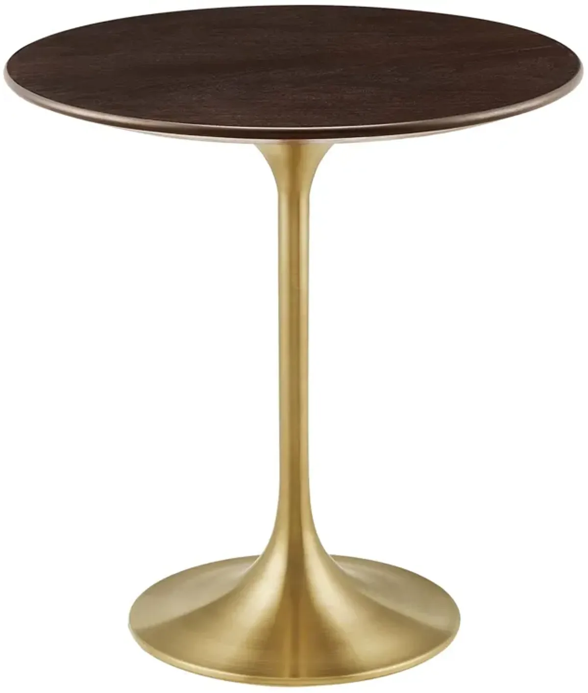 Lippa Round Wood Side Table by Modway 20" / Gold Cherry Walnut