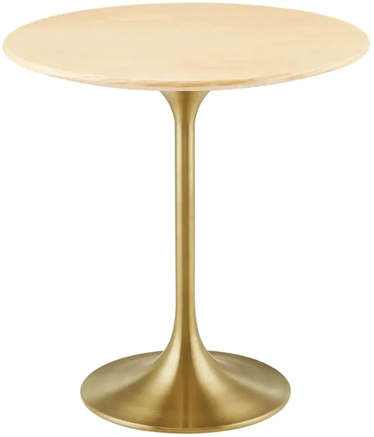 Lippa Round Wood Side Table by Modway 20" / Gold Natural