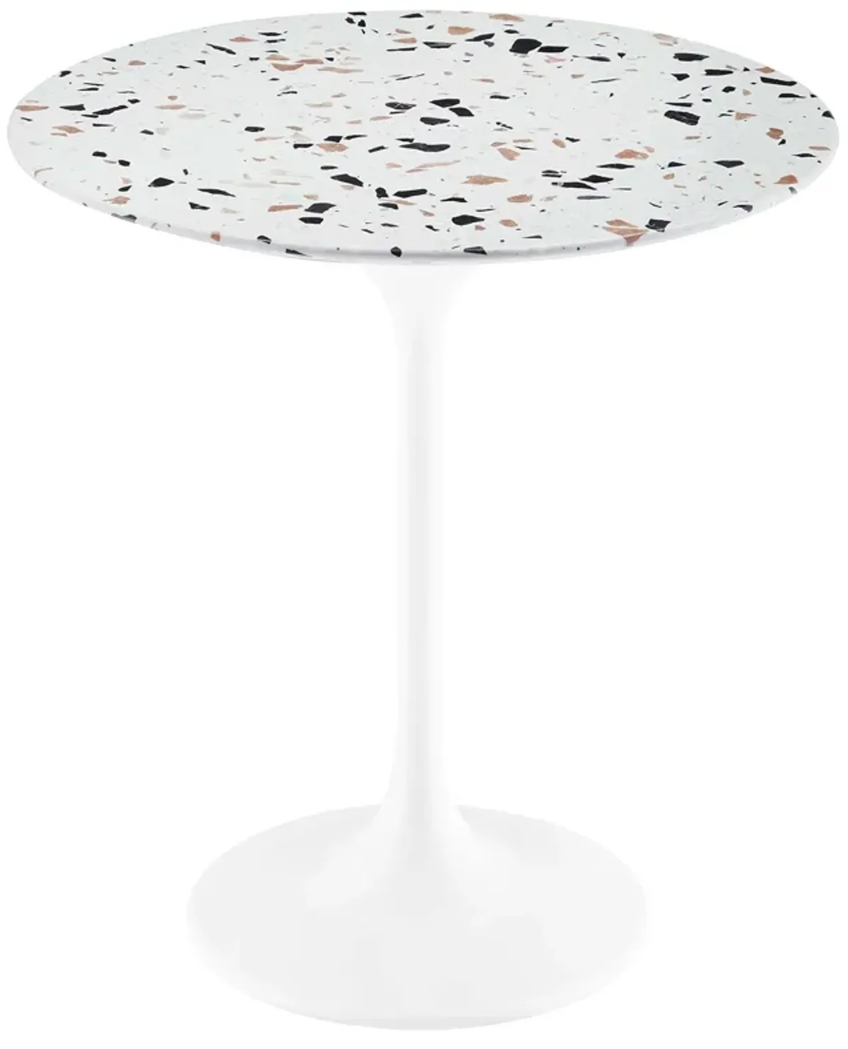 Lippa Round Terrazzo Side Table by Modway 20" / Black Terrazzo