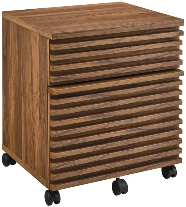 Render Wood File Cabinet by Modway Walnut