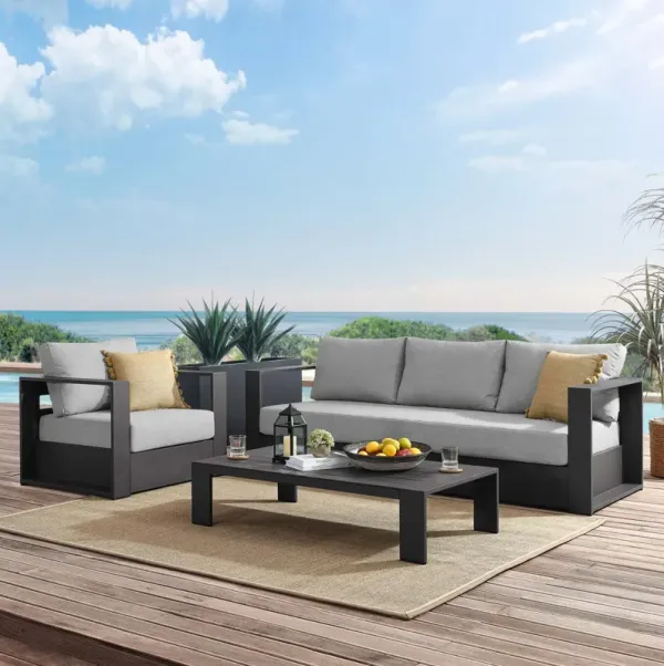 Tahoe 3-Piece Outdoor Patio Powder-Coated Aluminum Set by Modway