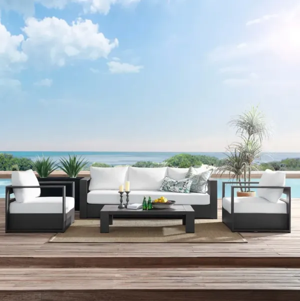 Tahoe 4-Piece Outdoor Patio Powder-Coated Aluminum Set by Modway