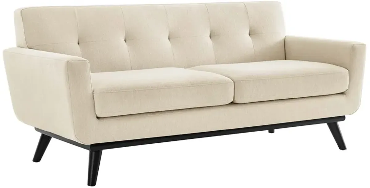 Engage Herringbone Fabric Loveseat by Modway Charcoal