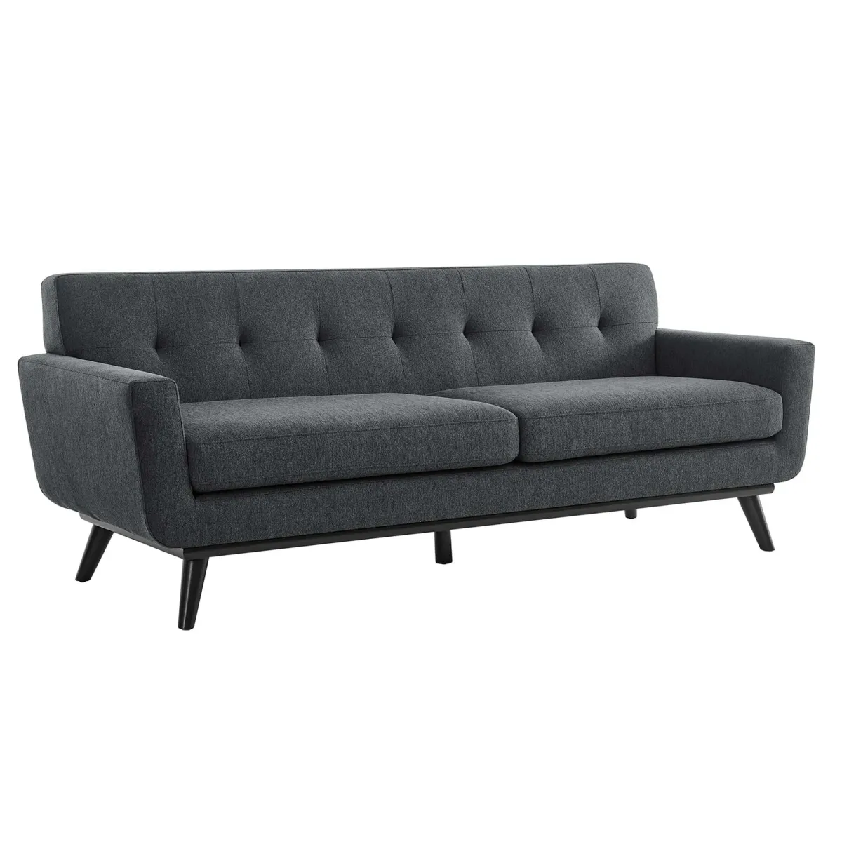 Engage Herringbone Fabric Sofa by Modway Charcoal