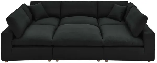 Commix 6-Piece Down Filled Overstuffed Sectional Sofa by Modway Black