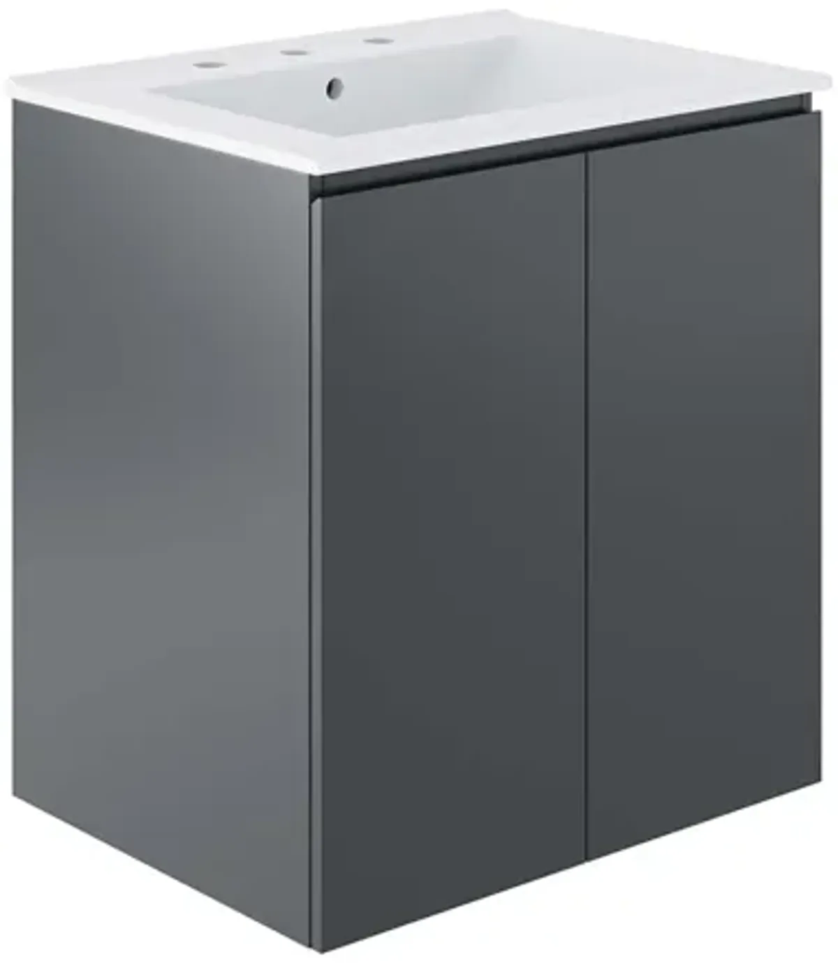 Bryn Wall-Mount Bathroom Vanity Basin Included by Modway 24" / White White