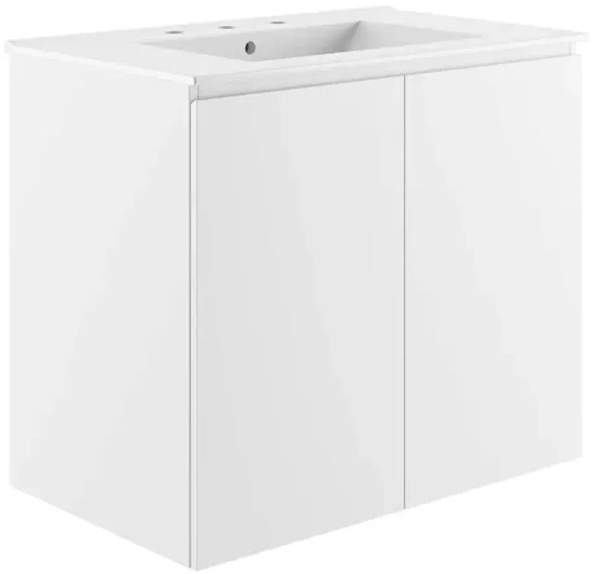 Bryn Wall-Mount Bathroom Vanity Basin Included by Modway 30" / White White