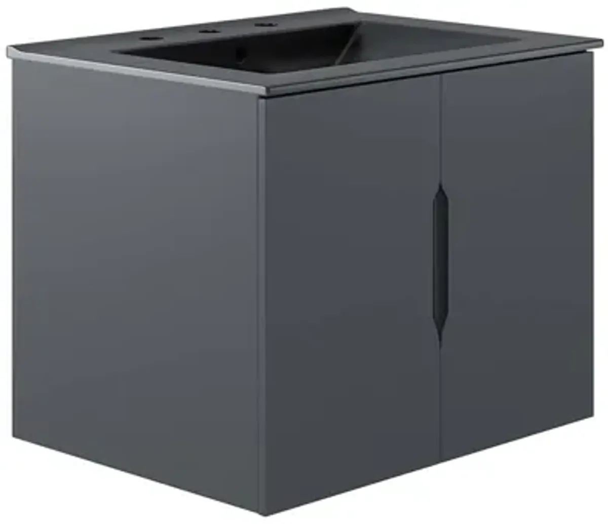 Vitality Bathroom Vanity Basin Included by Modway 24" / Gray Black