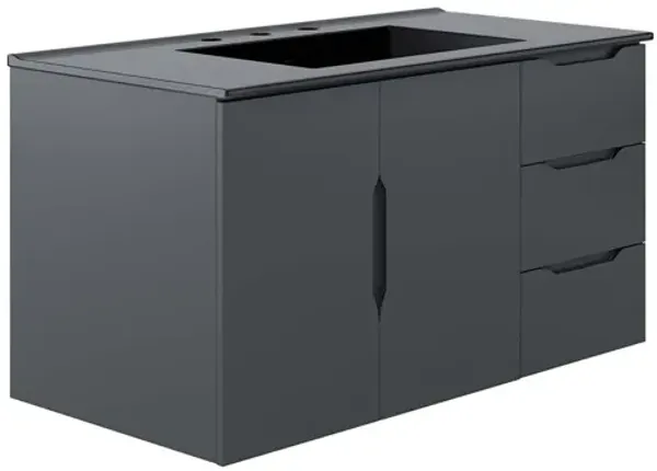 Vitality Bathroom Vanity Basin Included by Modway 36" / Gray Black